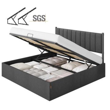 VASAGLE bed frame, with headboard and storage space under the bed, 183.4 × 110 × 209.3 cm