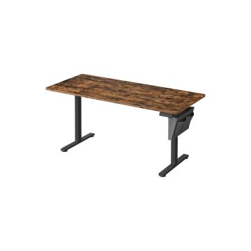 Стол с электрической регулировкой высоты 70x160x120 см., черно-коричневый