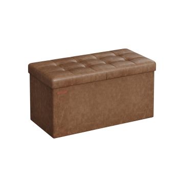 Скамейка для прихожей 38x76x38 см., коричневая