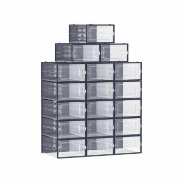 Коробки для обуви 18 штук 33,5x23,2x14,3см., темно-синие