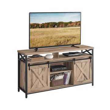 TV-taso 40x147x76cm, vaaleanruskea/musta