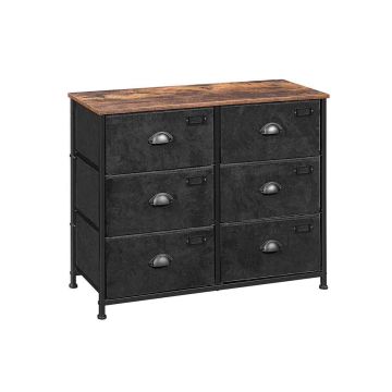 Lipasto 6 laatikkoa LVT23HV1, ruskea/musta