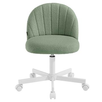 SONGMICS Makeup and Office Chair, Green, 60 × 83.5 × 60 cm
