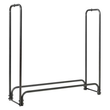 Polttopuuhylly, PVC-suojuksella, Musta, 4 × 1,2 × 4 jalkaa