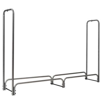 Polttopuuhylly, PVC-suojuksella, Musta, 6 × 1,2 × 4 jalkaa