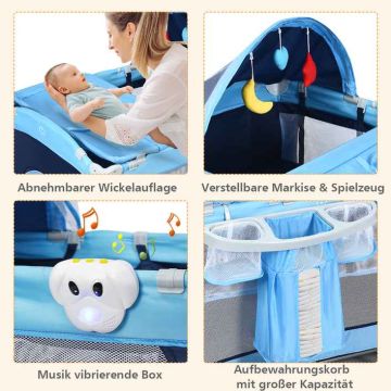 Playpen, 2 sleeping heights, 120 × 76 × 60 cm
