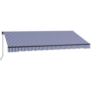 Markiisi Outsunny 396x300cm., sininen/valkoinen