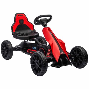 Lasten auto Homcom 100x58x58,5cm, musta/punainen