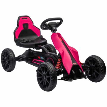 Lasten auto Homcom 100x58x58.5cm., musta/pinkki