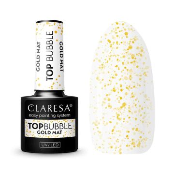 Mattapäällyslakka Claresa Top Bubble Gold Matt No Wipe, 5 g