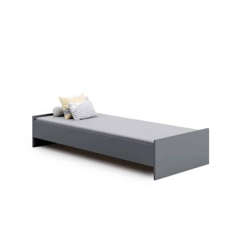 Кровать Karo 193,6x37x94 см, серая