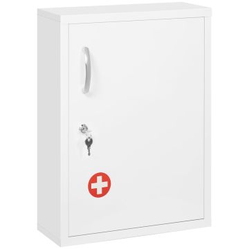 Медицинский шкаф Kleankin 40x15x53,5см, белого цвета