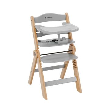 Puinen syöttötuoli Tulano Morsel 45, 4-in-1, Luonnollinen/harmaa