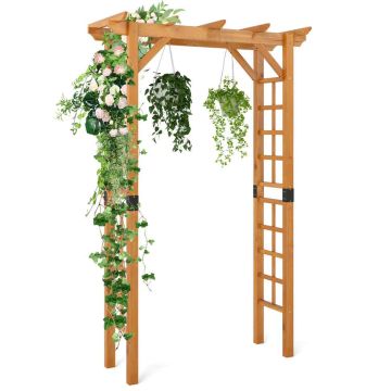 Wooden garden arch, 140 × 215 × 60 cm
