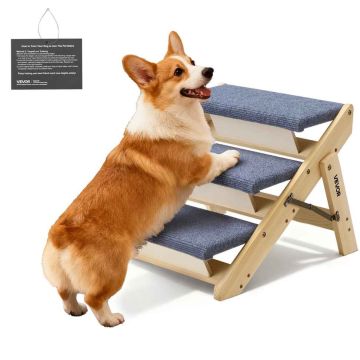 Puiset lemmikkiportaat VEVOR ZD-25DOG05, 3 askelmaa, 510 × 470 × 370 mm