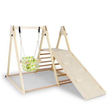 Wooden climbing play set, 4 in 1, 185 × 120 × 115 cm