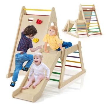 Wooden children's climbing house, 105 × 176 × 123 cm