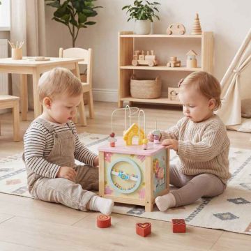 Wooden Activity Cube TM10217, 3 blocks, 29 × 47 × 29 cm
