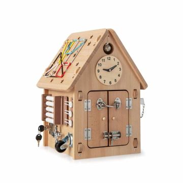 Wooden playhouse for children, 23 accessories, 31x30x42 cm