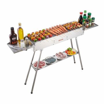 Hiiligrilli VEVOR VA-C250, Kokoontaitettava, 1270 × 230 × 770 mm