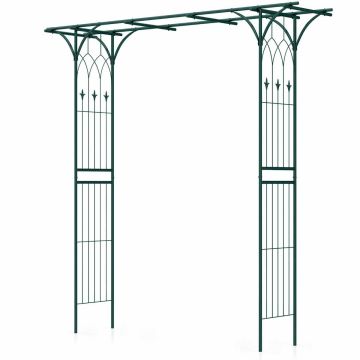 Metal garden arch, Black, 205 × 52 × 205 cm