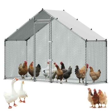 Металлический курятник VEVOR CRC0301, 1 дверь, 3,0 × 1,0 × 2,0 м