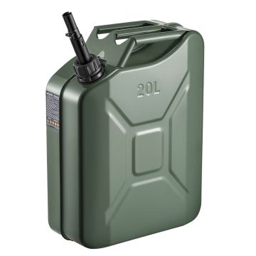 Metallinen polttoainekanisteri VEVOR Yoilp3001, 20 l, Vihreä, 360 × 180 × 510 mm