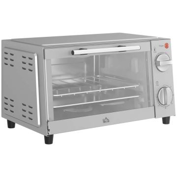 Мини-печь Homcom 35x24,6x20см, серебристого цвета