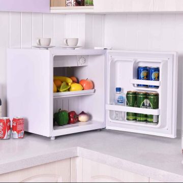 Mini fridge with freezer, 48 l, White, 44 × 49 × 46 cm