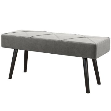 Pehmeä penkki Homcom 100x36x45cm, harmaa/musta