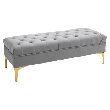 Pehmeä rahi Homcom 118x45x42cm, harmaa/kultainen väri