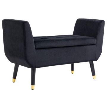 Pehmeä säilytyslaatikollinen rahi Homcom 107x42x65cm, musta/kultainen väri