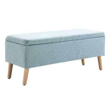 Pehmeä penkki säilytyslaatikolla Homcom 110x39x45cm, vihreä/vaaleanruskea