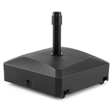 Mobile umbrella base, 4 casters, Black, 55.88 × 49.53 × 55.88 cm