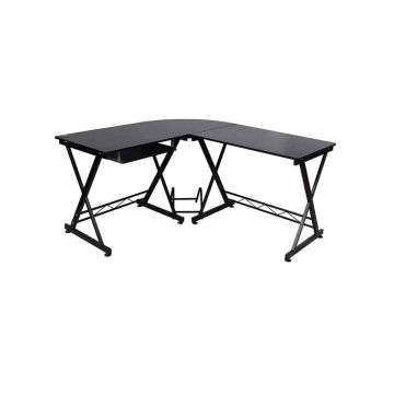 Современный угловой стол 150x138x75см., черный