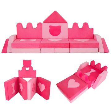 Modular children's play sofa, 14 pieces, 251 × 66 × 96 cm