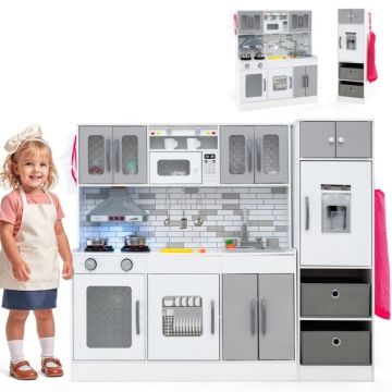 Modular play kitchen, with refrigerator, 118 × 29 × 100 cm