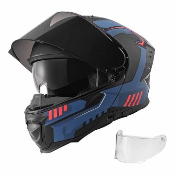 Modulaarinen moottoripyöräkypärä VEVOR V-80, koko M, 410 × 270 × 270 mm