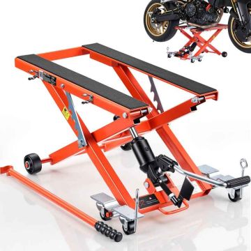 Moottoripyöränostin VEVOR JL-M01108, 499 kg, 293 × 67 × 23 cm