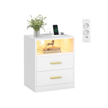 Прикроватные тумбы VASAGLE Custos, 2 шт, Белый, 30 × 50,2 × 40,1 см