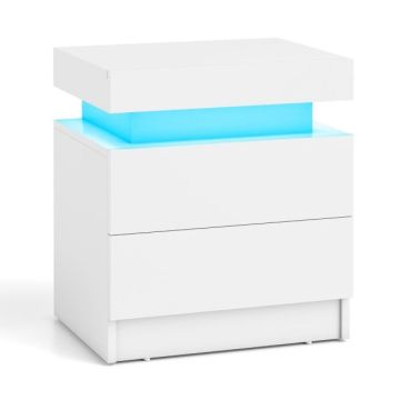 Bedside table, 2 drawers, 45 × 52 × 35 cm