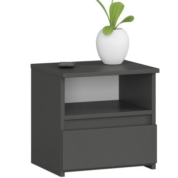 Yöpöytä AKORD Furniture Factory CL1, 1 laatikko, Harmaa, 40 × 40 × 35 cm