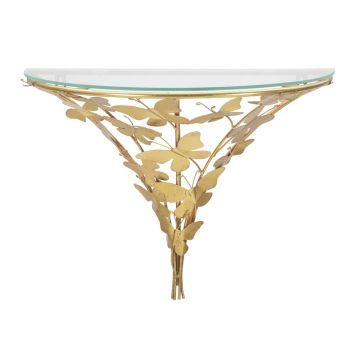 Butterflies Bedside Table, Gold, 44.5 × 34.5 × 24.5 cm