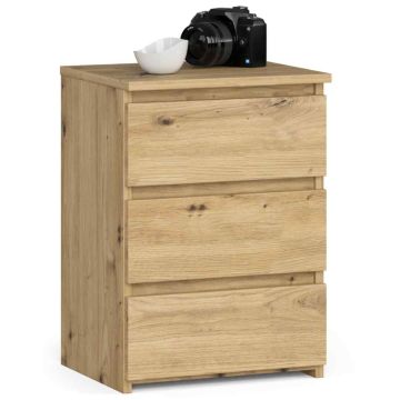 Yöpöytä CL3/40, 3 laatikkoa, ruskea, 40 × 57 × 35 cm