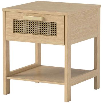 Тумбочка Homcom 40x40x48,4см, светло-коричневого цвета