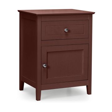 Bedside table, with drawer and cabinet, Brown, 48.26 × 63.5 × 38.1 cm