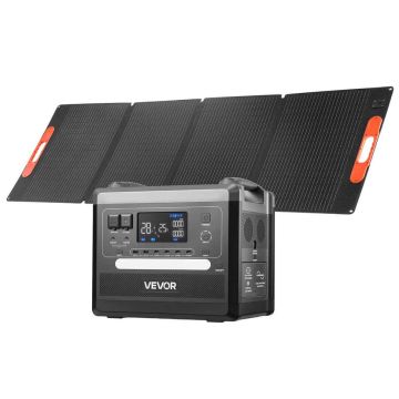 Kannettava voimalähde VEVOR, 2400 W, 2160 Wh, 10 liitäntää, 47,4 × 44,2 × 35,8 cm