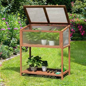 Portable greenhouse, with shelf and box, 90 × 49 × 105 cm
