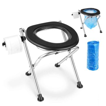 Kannettava wc VEVOR XZY404, kokoontaitettava, 410 × 350 × 390 mm