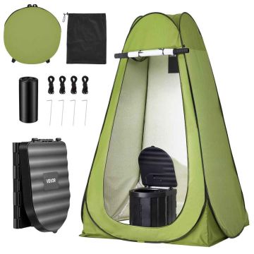 Kannettava wc-setti VEVOR BSFT01, näkösuojateltalla, 56 × 56 × 13 cm